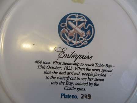 History Of SA Ships Rack Plates With Letter of Authenticity - Enterprise