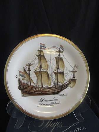 History Of SA Ships Rack Plates With Letter of Authenticity - Dromedaris