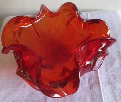 Large Red Murano Bowl/ Ashtray
