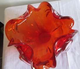 Large Red Murano Bowl/ Ashtray