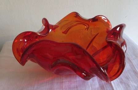 Large Red Murano Bowl/ Ashtray