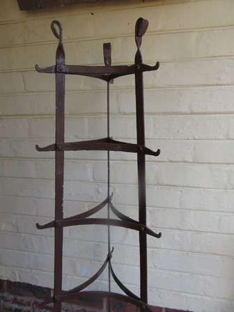 Vintage Large Pot Stand with Hooks