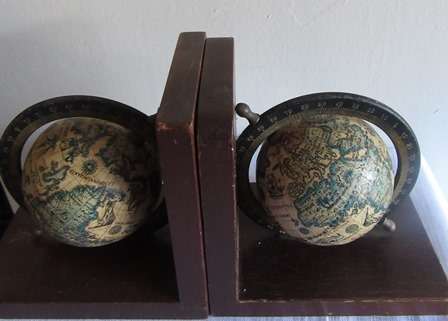 World Globe  Bookends