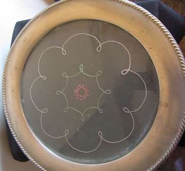 Silver Plated Round Dressing Table Tray with Bun Feet