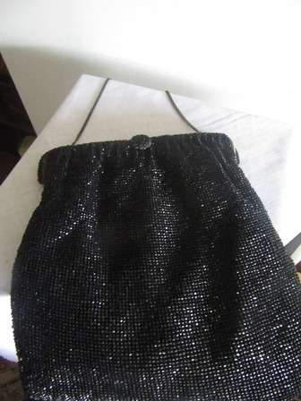 Vintage Beaded Black Handbag