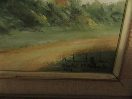 Painting By Rhodeasian Artist Sheila McRoberts "Flamboyant Trees Rhodesia" C1970