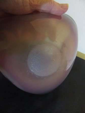 Large Vintage Murano Red , Amber & Milk Glass Ashtray/ Bowl