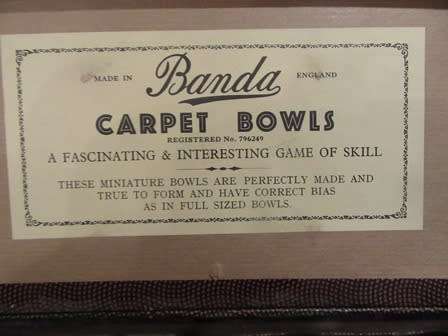 Vintage Banda Carpet Bowls made in England