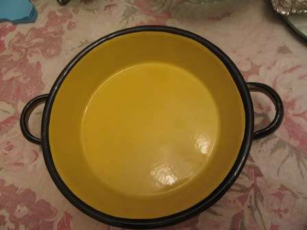 Vintage  Enamel Pan Made In Poland