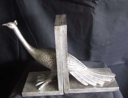 Decorative Peacock Bookends