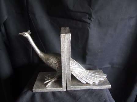 Decorative Peacock Bookends