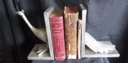 Decorative Peacock Bookends