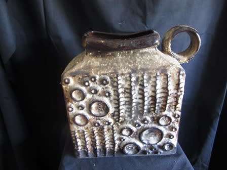 Beautiful Large Mid Centuary West Germany Carstens Tonniehof Lava Crater Vase