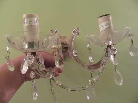 Crystal Double  Arm Wall Light