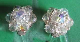 Vintage Crystal Clip on Earrings