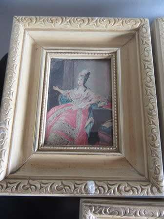 Set of 3 Framed Minature Victorian Style Pictures