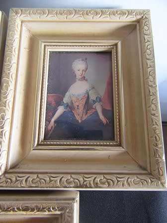 Set of 3 Framed Minature Victorian Style Pictures