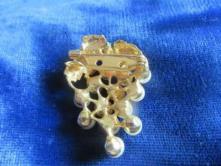 Faux Pear & Enamel Brooch