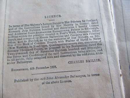 The Book of Common Prayer United Church of England & Ireland C 1859