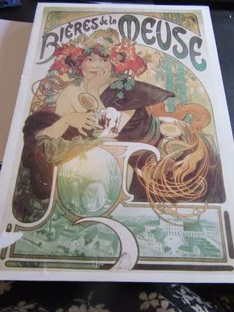 French Art Nouveau Poster Block Mounted