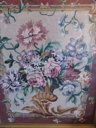 Beautiful Floral Framed Tapestry