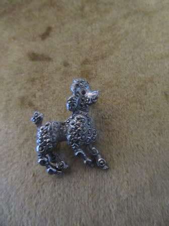 Vintage Marcasite Poodle Brooch
