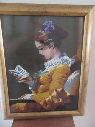 Beautiful Tapestry of A Young Girl Framed