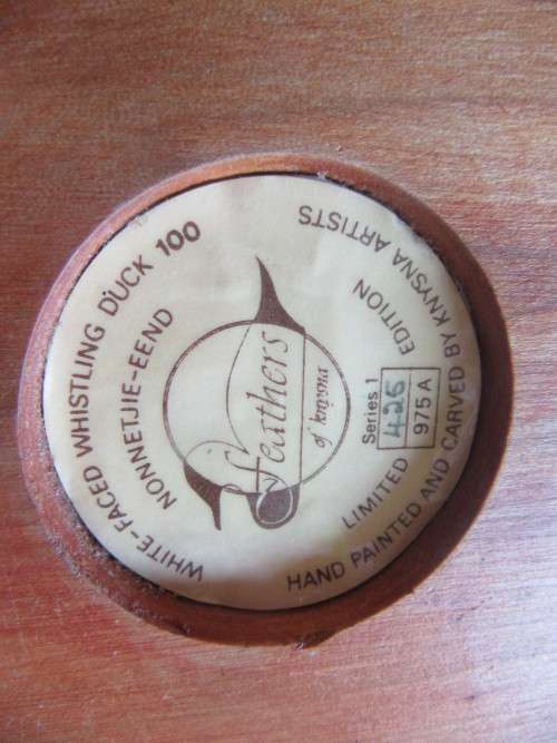 Limited Collection Pair of  Large White Faced Whistling Ducks by Feathers of Knysna