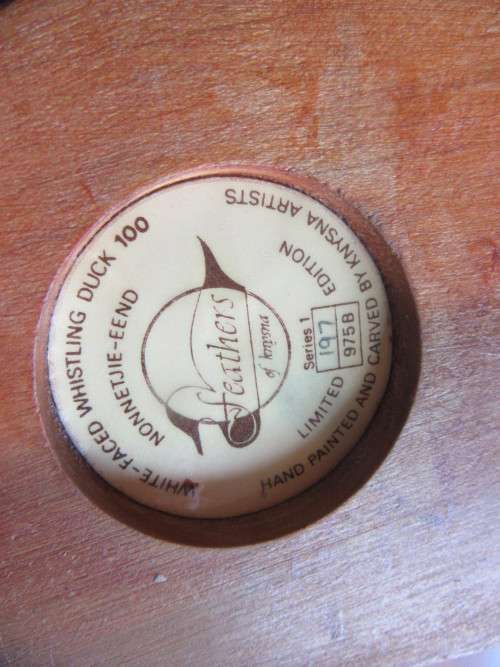 Limited Collection Pair of  Large White Faced Whistling Ducks by Feathers of Knysna