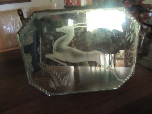 Vintage Springbok Mirror With Bevelled Edge