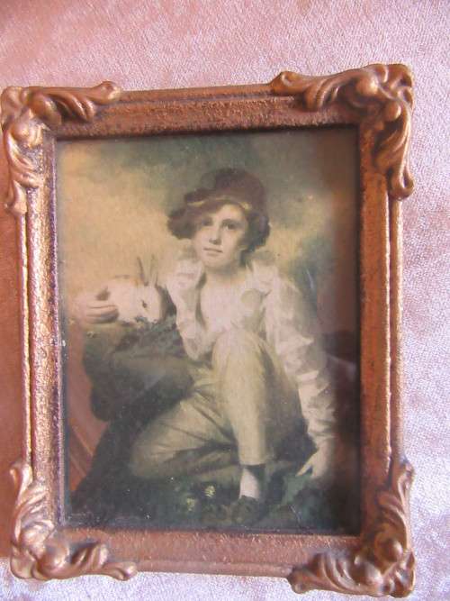 Framed Print "Boy with a Rabbit" by Raeburn