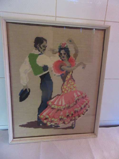 Tapestry of Spanish Dancers Framed