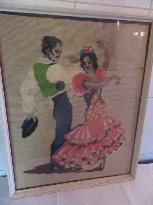 Tapestry of Spanish Dancers Framed