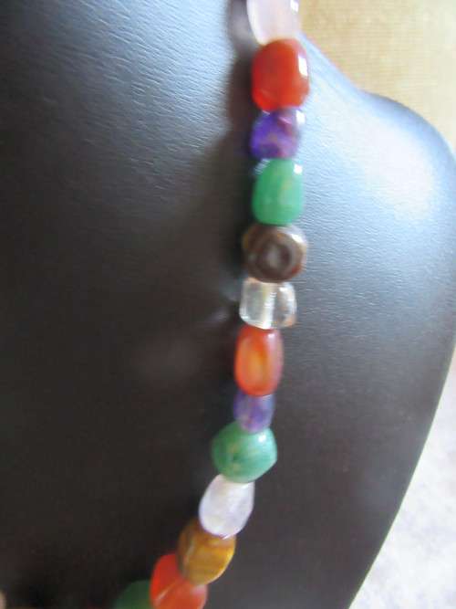 Vintage Multi  Semi Preciouse Stone Necklace