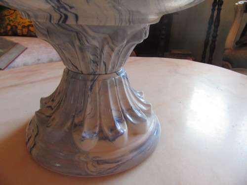 Large Marbelized Footed Bowl