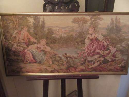 Framed Large French Tapestry