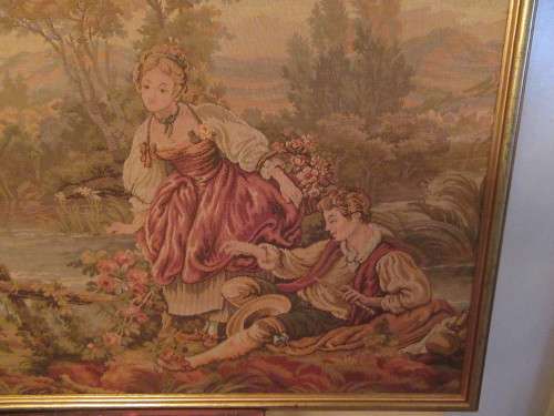 Framed Large French Tapestry