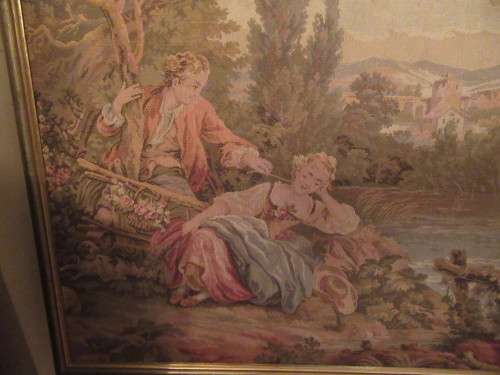 Framed Large French Tapestry