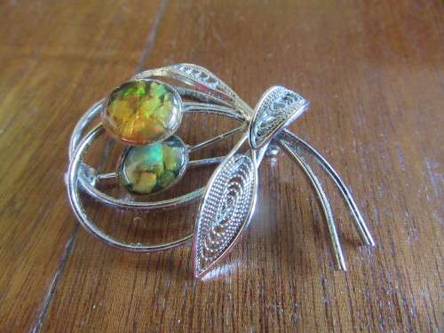 Vintage Opal Style Brooch