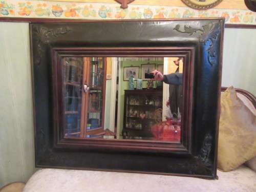 Large Wooden Decorative Bevelled Mirror