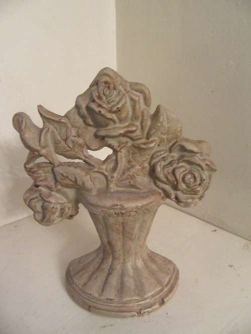 Cast Iron Rose Door Stop