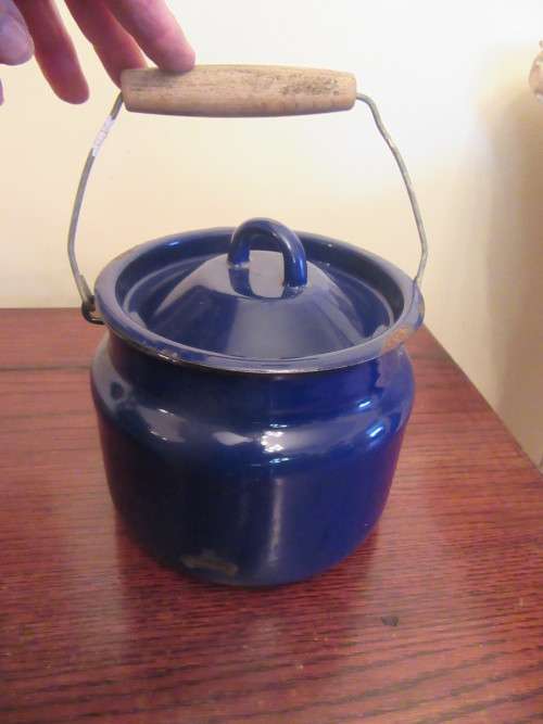 Enamel Blue Billy Can Made in Poland