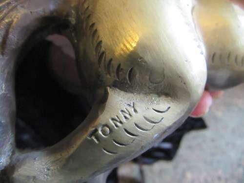 Vintage Signed Tonny Bronze of "Rearing Horse" on a Marble Base by Brazilian Artist