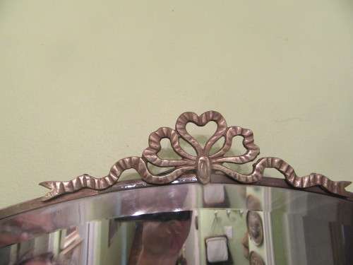 Brass Bevelled Oval Mirror