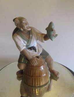 Chinese Shiwan  Mudman Figurine Large