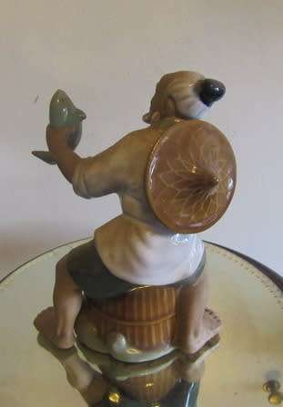 Chinese Shiwan  Mudman Figurine Large