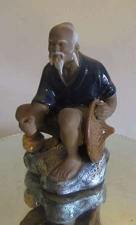 Chinese Shiwan  Mudman Figurine Large