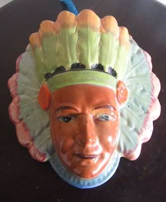 Rare Burleighware Native American Wall Pocket Vase  C1930