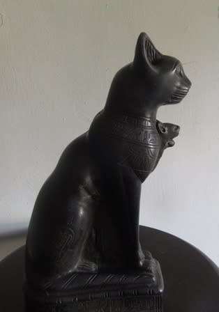 Baster Slate Egyptian Cat Figurine