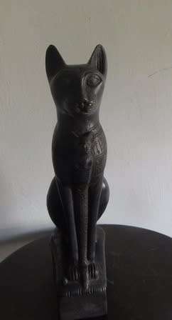 Baster Slate Egyptian Cat Figurine
